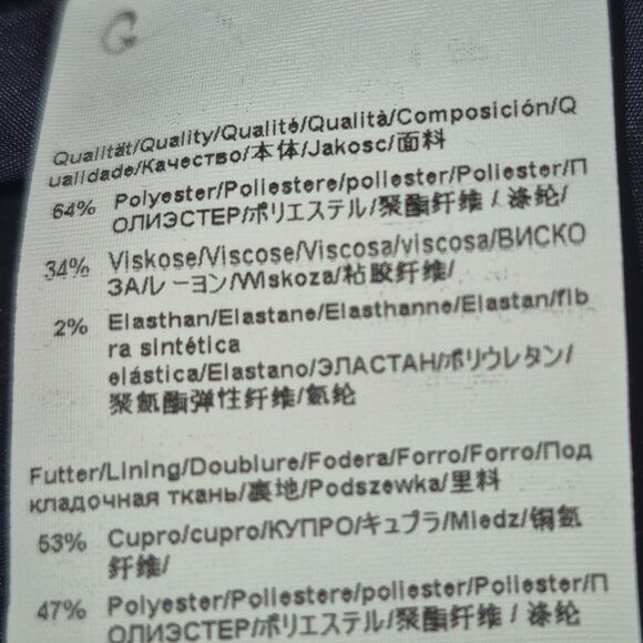 NWOT Hugo Boss Navy with White Pinstripes Blazer (10) - Picture 9 of 10